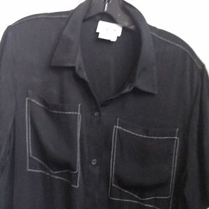 DKNY short sleeves silk blouse.